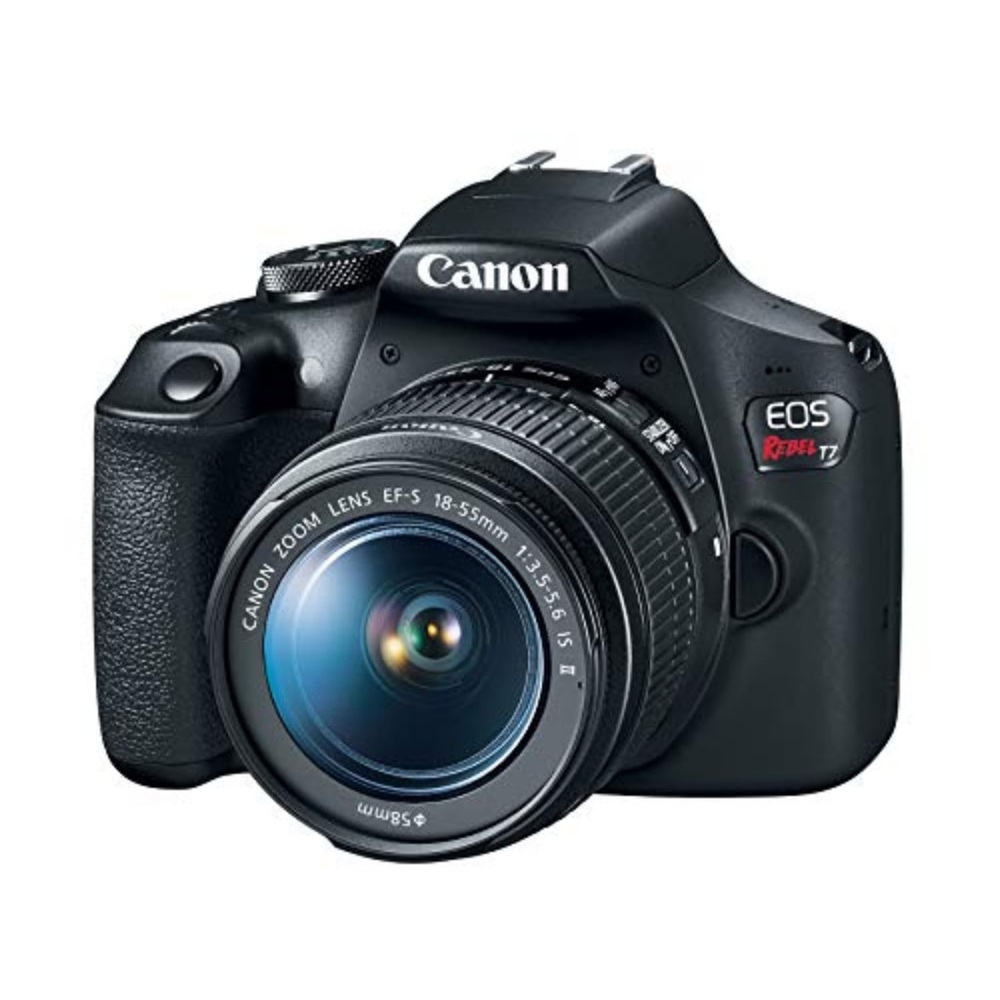 Canon EOS Rebel T7 Black DSLR Camera with Lens